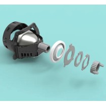 Soczewki BI LED 2.5" 24V mocowanie G5 + łatwy montaż H4 H7 DCP002-2