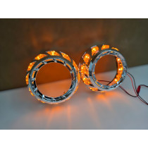 Maskownice, osłony soczewki 3" SPIRALA DUAL LED DRL z kierunkiem