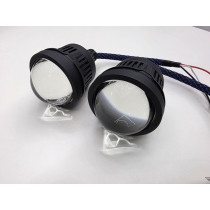 Soczewki LED drogowe, dalekosiężne 2,5" + podświetlenie RED DEVIL EYE