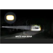 Soczewki LED drogowe, dalekosiężne 2,5" + podświetlenie RED DEVIL EYE