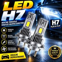 Żarówki LED H7 1:1 6000K KOMPLET 2SZT CANBUS