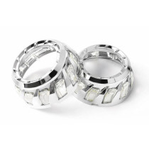 Maskownice, osłony soczewki 3" SPIRALA LED DRL BIAŁE