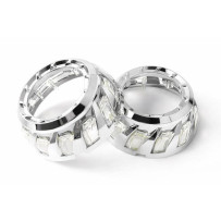 Maskownice, osłony soczewki 3" SPIRALA LED DRL BIAŁE